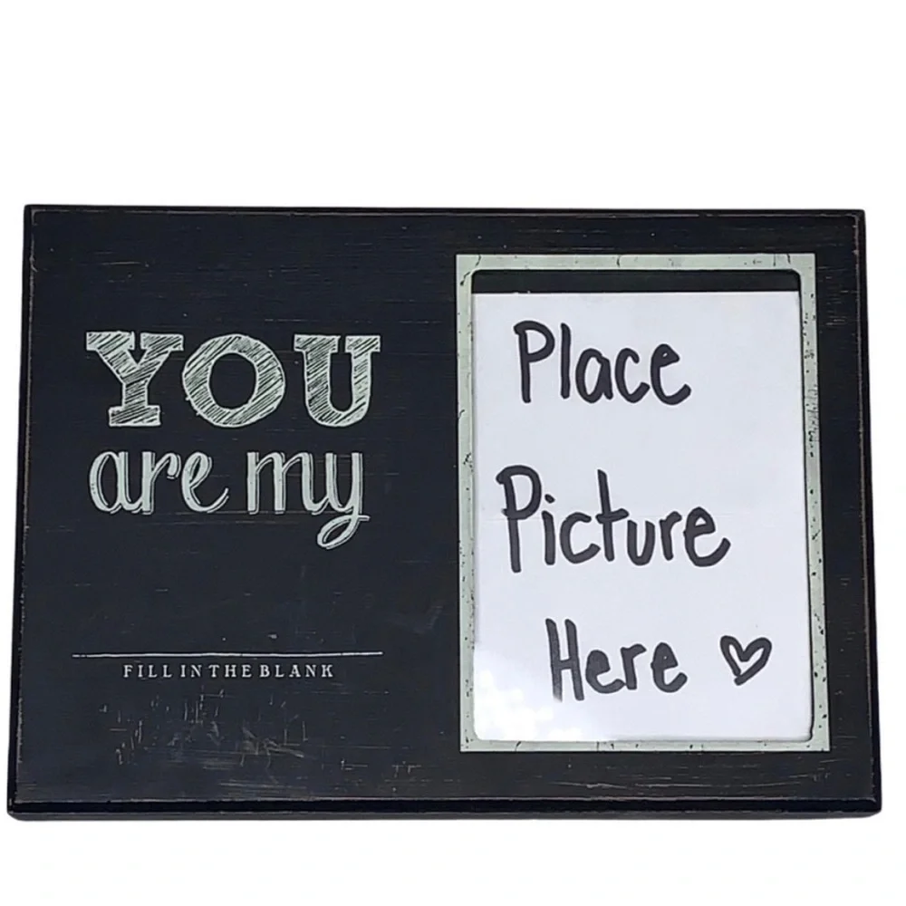Urban Outfitters Artsy DIY Fill In the Blank Picture Frame Rustic Black White
